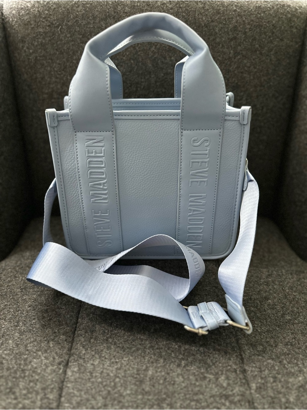Steve Madden Powder Blue Mini Crossbody Tote